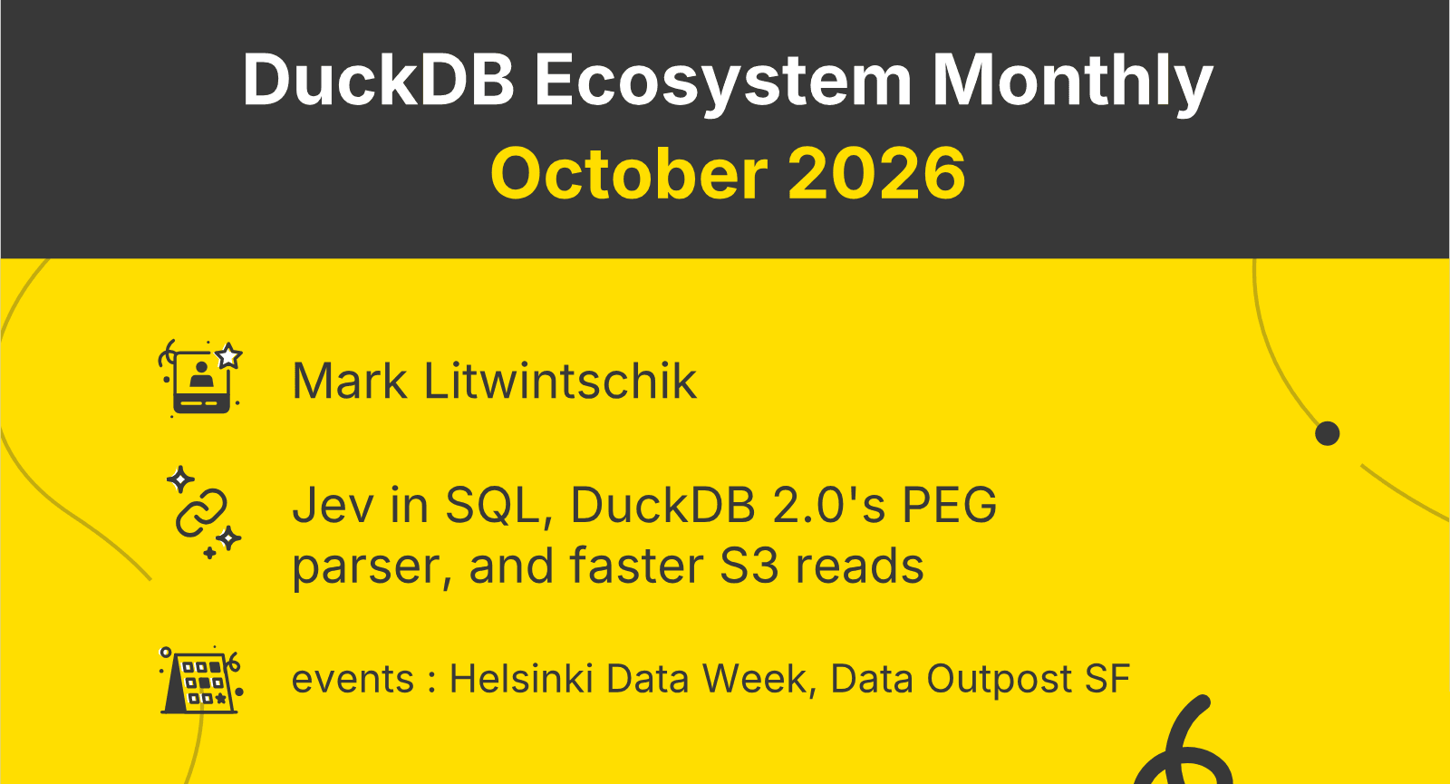DuckDB Ecosystem Newsletter : October 2026