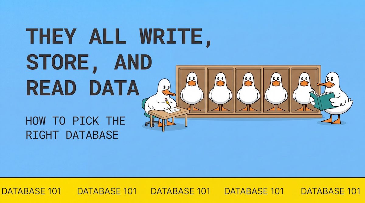They All Write, Store, and Read Data: How to Pick The Right Database | MotherDuck