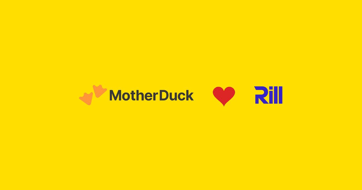 Rill Data + MotherDuck Integration | DuckDB Analytics