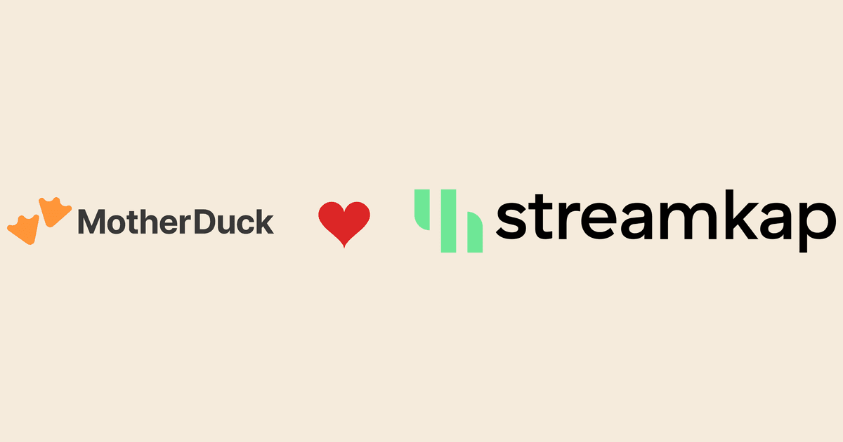 Streamkap + MotherDuck Integration | DuckDB Analytics