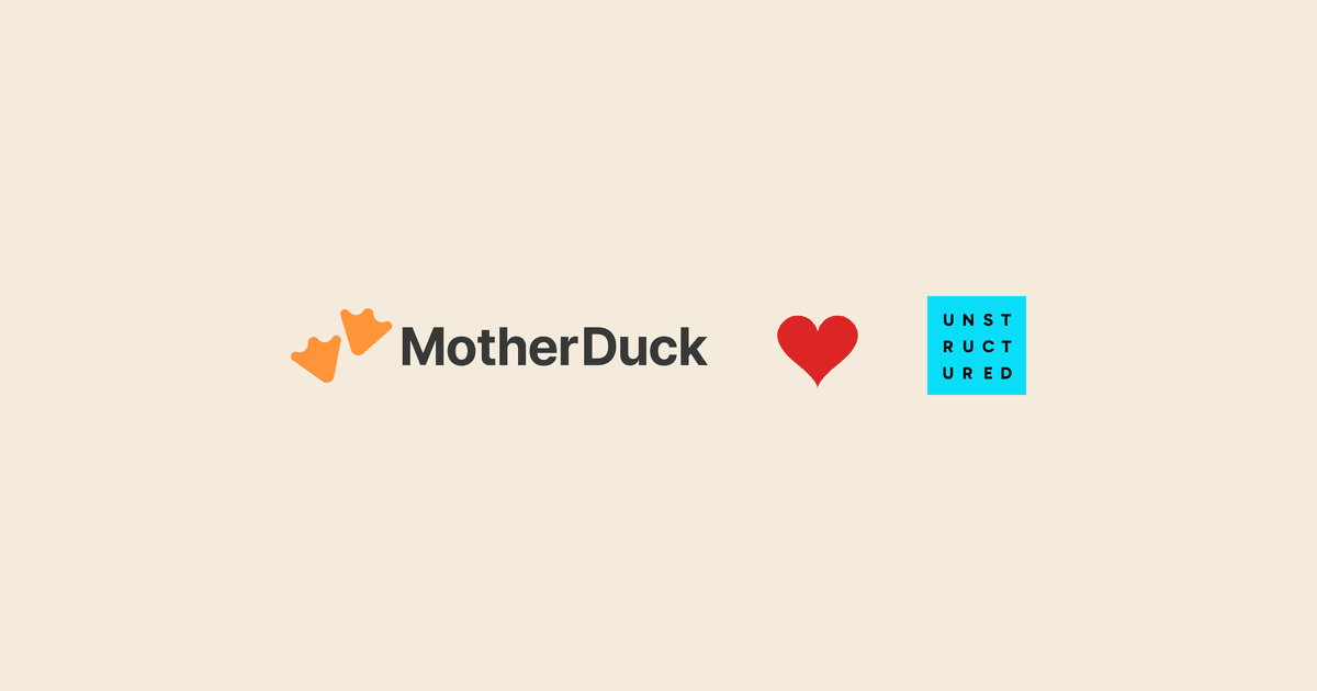Unstructured + MotherDuck Integration | DuckDB Analytics